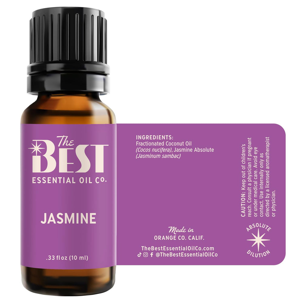 The Best Essential Oil Co luxury spa setup featuring jasmine dilution for home relaxation.