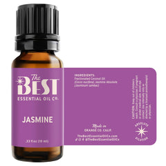 The Best Essential Oil Co luxury spa setup featuring jasmine dilution for home relaxation.