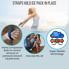 The Coldest ankle ice pack recovery setup ready for use after workouts.