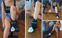 The Coldest ankle ice pack storage-case keeps gel packs ready for travel.