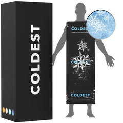 The Coldest Full-Body Ice Pack back view, 53x13 inches for comprehensive cooling.