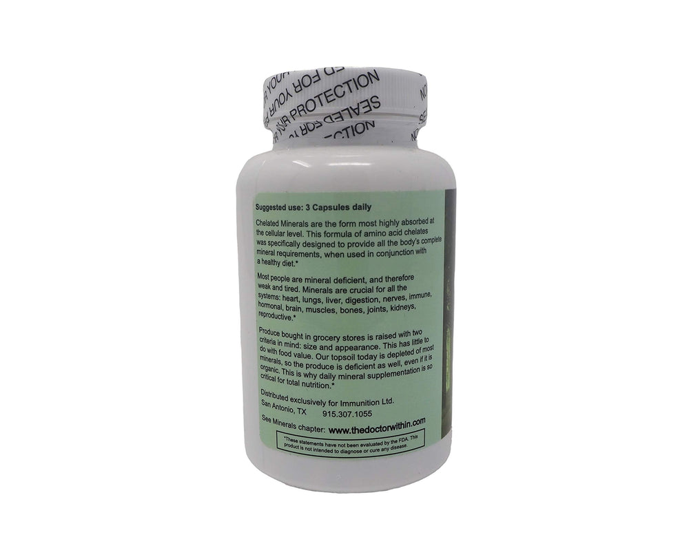 The Doctor Within Total Complete Minerals ingredients shown in a balanced mineral blend.