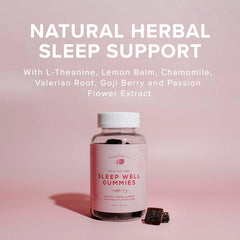 The Elderberry Co Sleep Well bottle beside a glass of water signals a peaceful bedtime ritual.