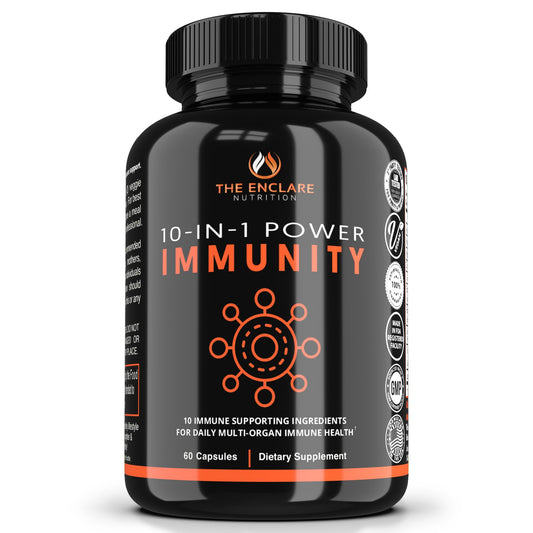 The Enclare Nutrition 10-in-1 immune boost bottle for daily wellness.