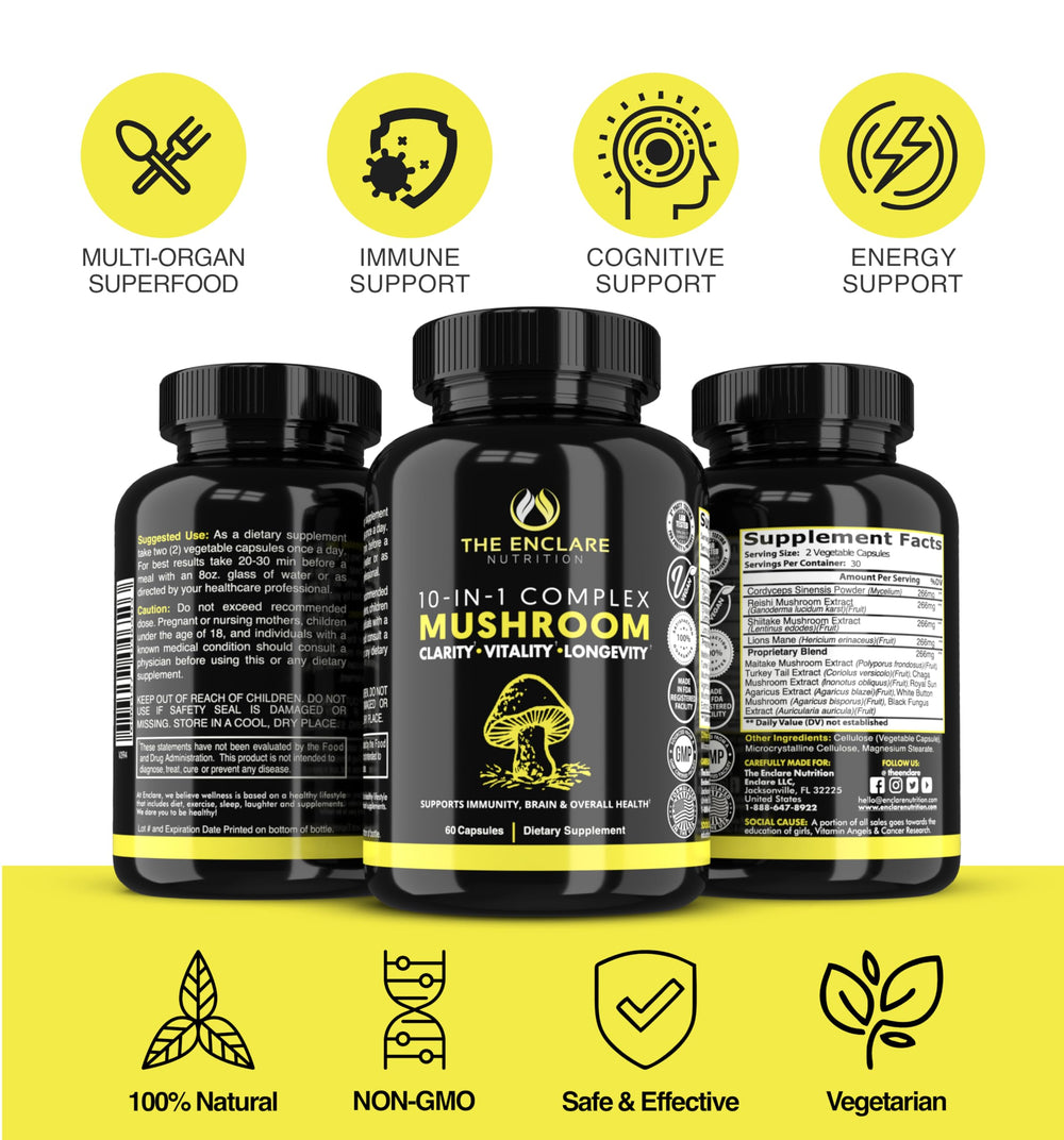 The Enclare Nutrition 10in1 gluten-free badge supports allergy-conscious consumers.