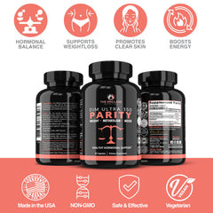 THE ENCLARE NUTRITION PARITY 350MG DIM bottle side viewed.