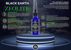 Black Earth Zeolite for adults and kids usage concept shows family-friendly convenience.