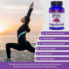 The Food Movement Co Irish Sea Moss dispensing shot highlights convenient daily use.