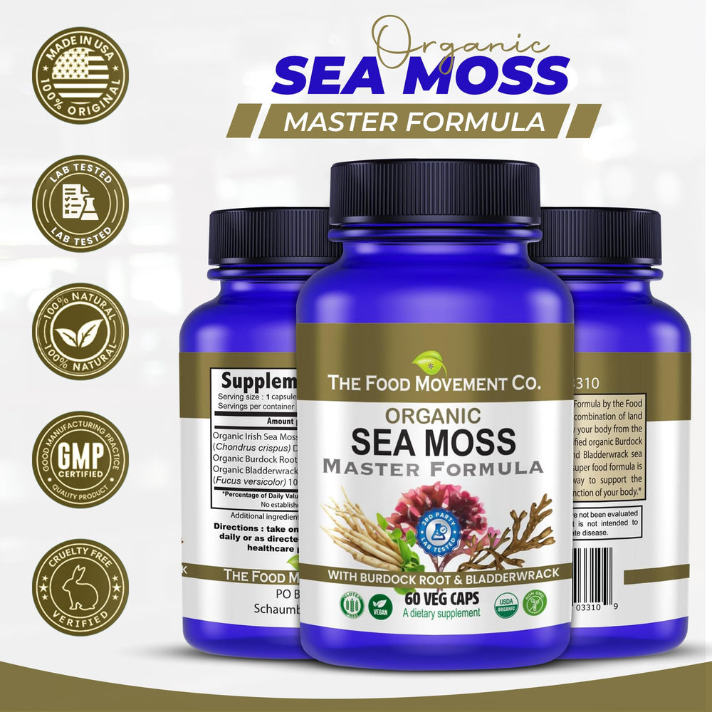 THE FOOD MOVEMENT CO. Sea Moss Master skin glow hints at radiant complexion