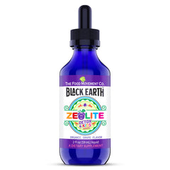 The Food Movement Co Zeolite Detox for Kids bottle being dispensed with a pump for precise dosing.