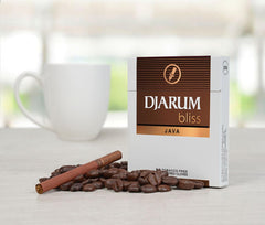 The Frugal Smoker Djarum Bliss Java Clove sticker-included highlights collectable branding.