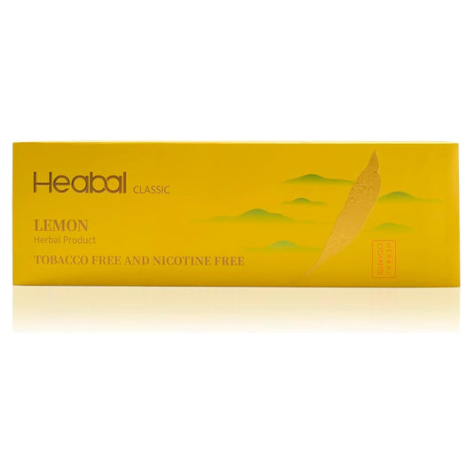 HEABAL Lemon cigarettes pack by The Frugal Smoker with herbal notes for a smoother burn