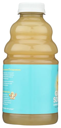 The Ginger People Ginger Soother bottle on counter suggesting hot serving for soothing moments.