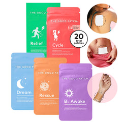 The Good Patch Dream packaging emphasizes sleep-focused patch kit