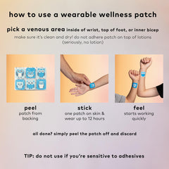 The Good Patch Nite Owl patch packaging highlighting gluten-free, vegan features.