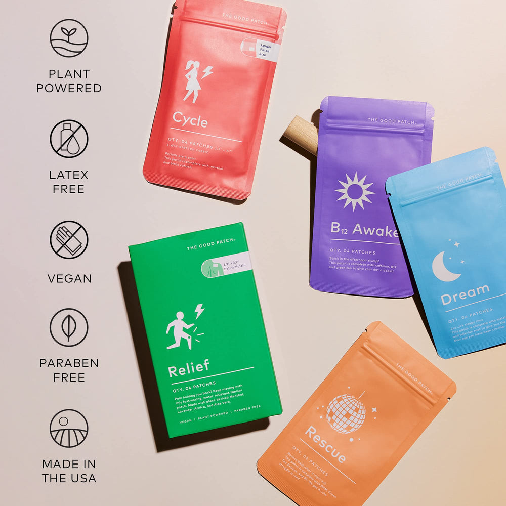The Good Patch on-the-go pack shows easy-to-use energy and mood support