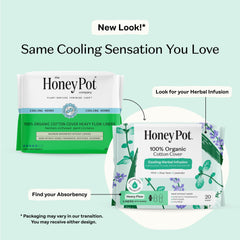 The Honey Pot 80ct organic cotton cover: soft, breathable wear all day.