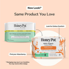 Honey Pot packaging showcasing non-herbal pantiliner packaging