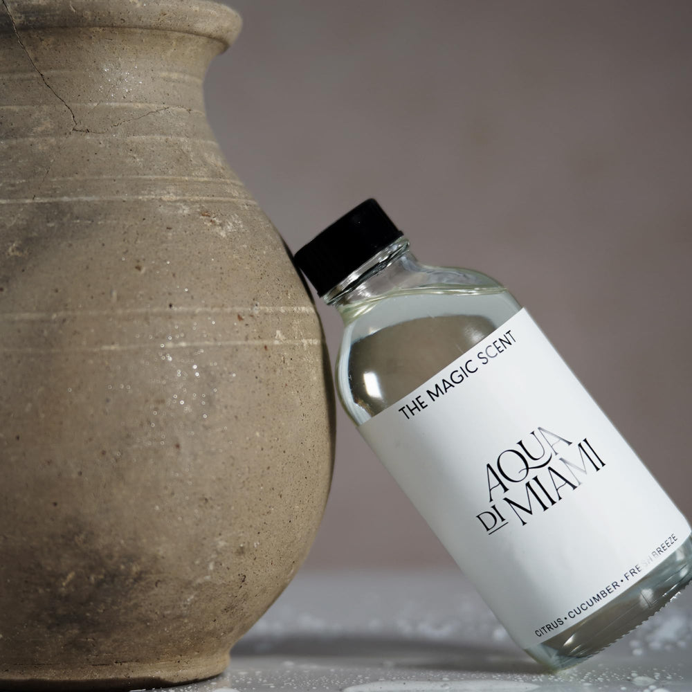 The Magic Scent Aqua di Miami 250 mL bottle on a shelf