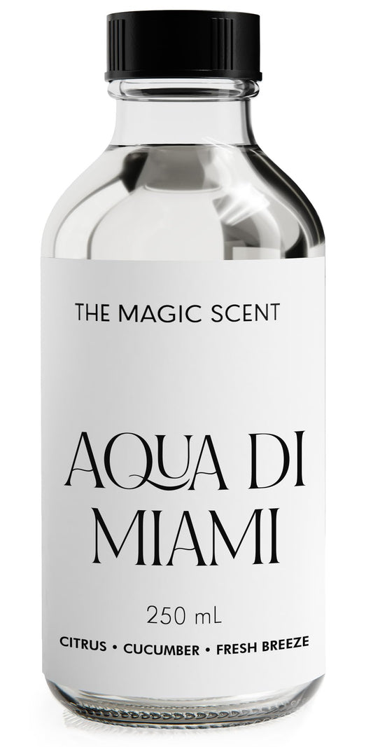 The Magic Scent Aqua di Miami bottle front view for premium diffuser use