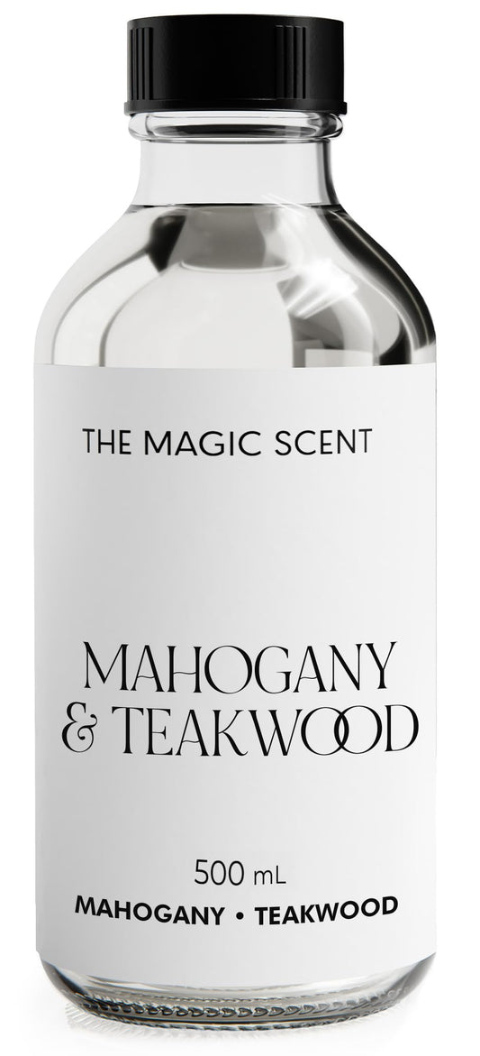 The Magic Scent mahogany teakwood diffuser oil bottle enhances room ambiance with premium luxury fragrance