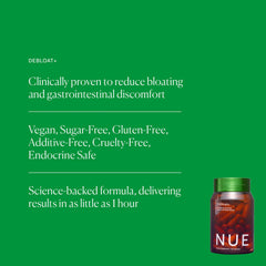 Close-up of Debloat+ capsules for easy daily digestive routine