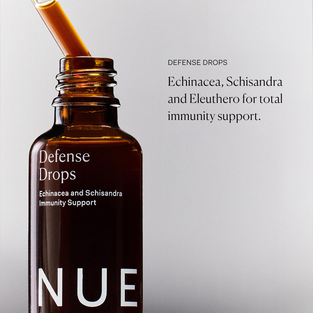 Slim 30 ml bottle fits into bag for on-the-go wellness.