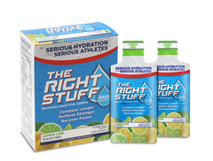 The Right Stuff Lemon Lime box front ready for pre-hydration on the go.