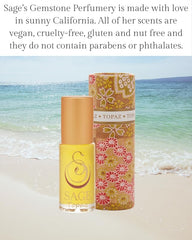 The Sage Lifestyle Topaz Roll-On travel-size rollerball for on-the-go touch-ups.