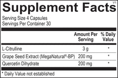 The Source Matters Super NOX label highlights quercetin antioxidants.