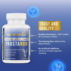ProstaNow usage scene with bottle in a bathroom.