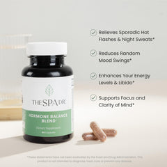 The Spa Dr. Hormone Balance ingredients label view showing herbal blend for mood balance