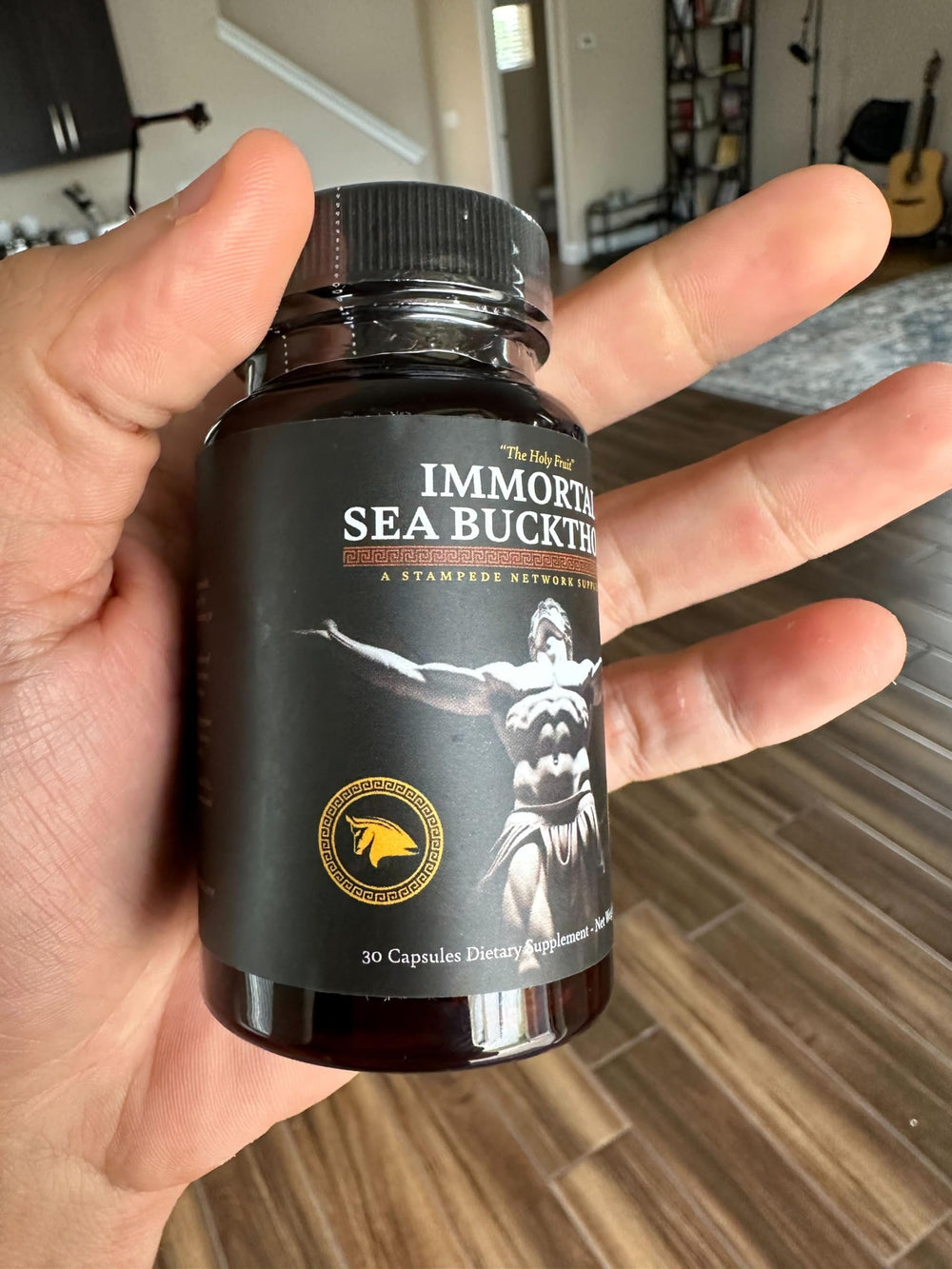 The Stampede Network Immortal Sea Buckthorn capsules travel-friendly immunity support.