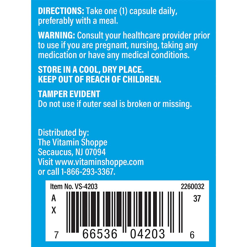 The Vitamin Shoppe Vitamin D3 K2 5000IU label close-up shows dosage and ingredients