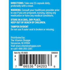 The Vitamin Shoppe Vitamin D3 K2 5000IU label close-up shows dosage and ingredients