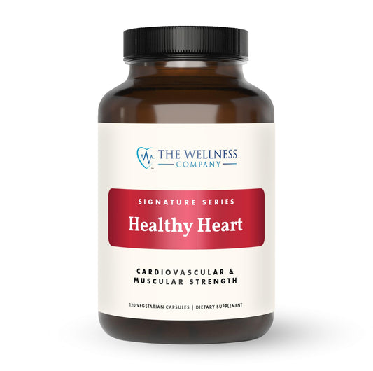 The Wellness Company Healthy Heart bottle front showing packaging for cardiovascular support