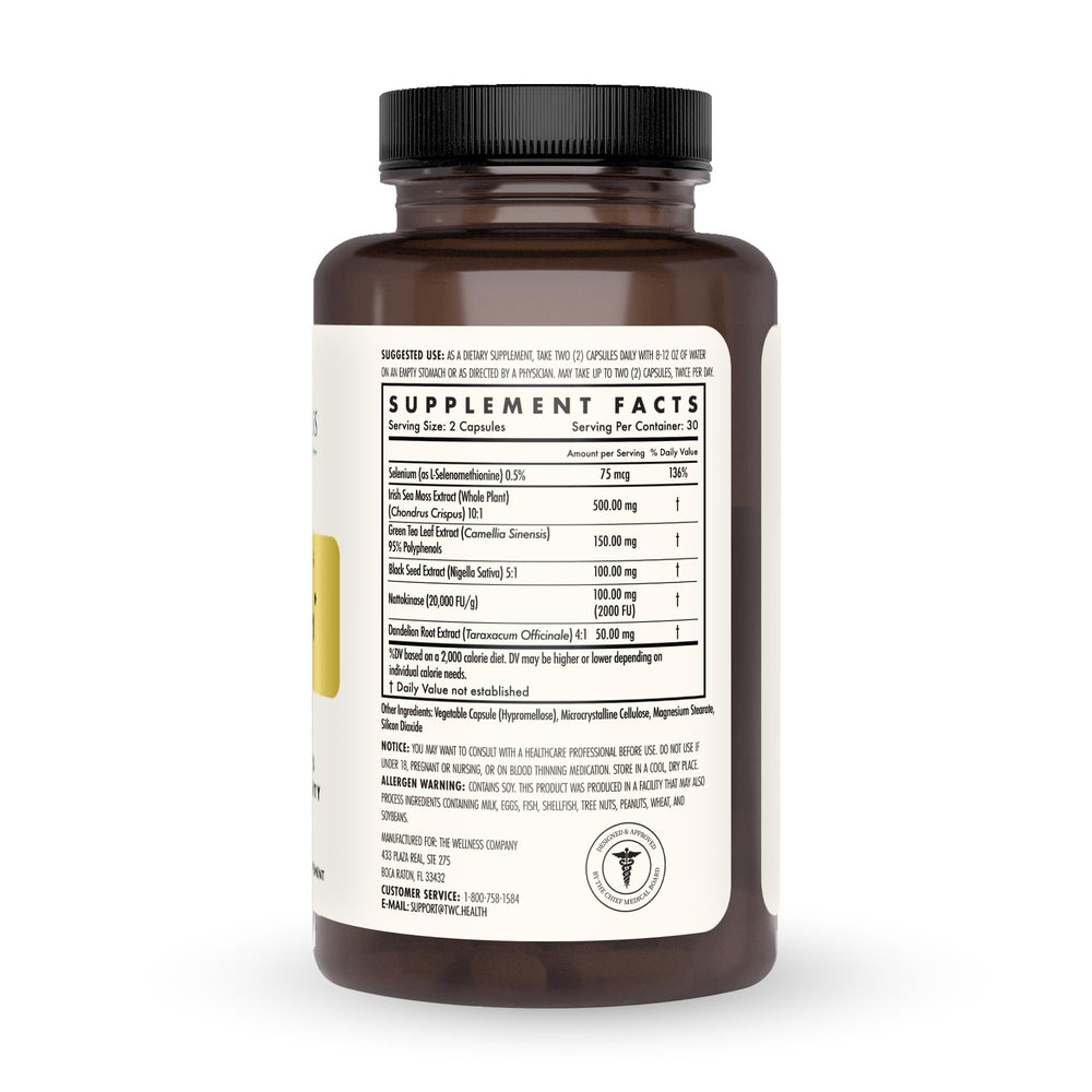 Nattokinase ingredient close-up highlighting proteolytic enzyme and blood flow potential