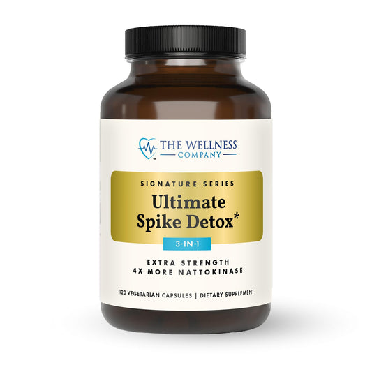 The Wellness Company Ultimate Spike Detox bottle front, supporting daily wellness choices.