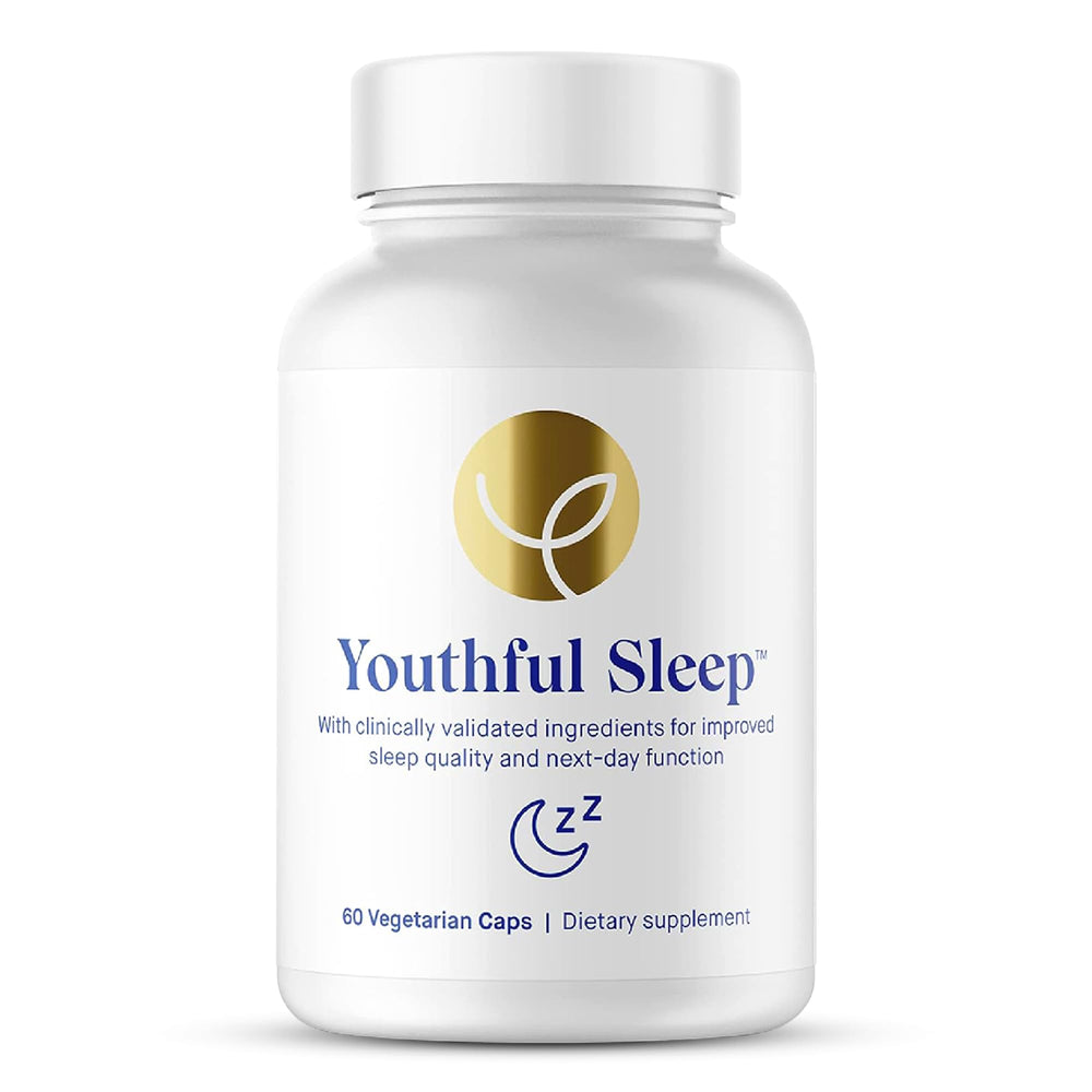 The Youthful Company Youthful Sleep Supplement bottle promoting natural rest.