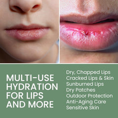 THENA multi-use hydrating balm for lips and skin protects dry patches on the go