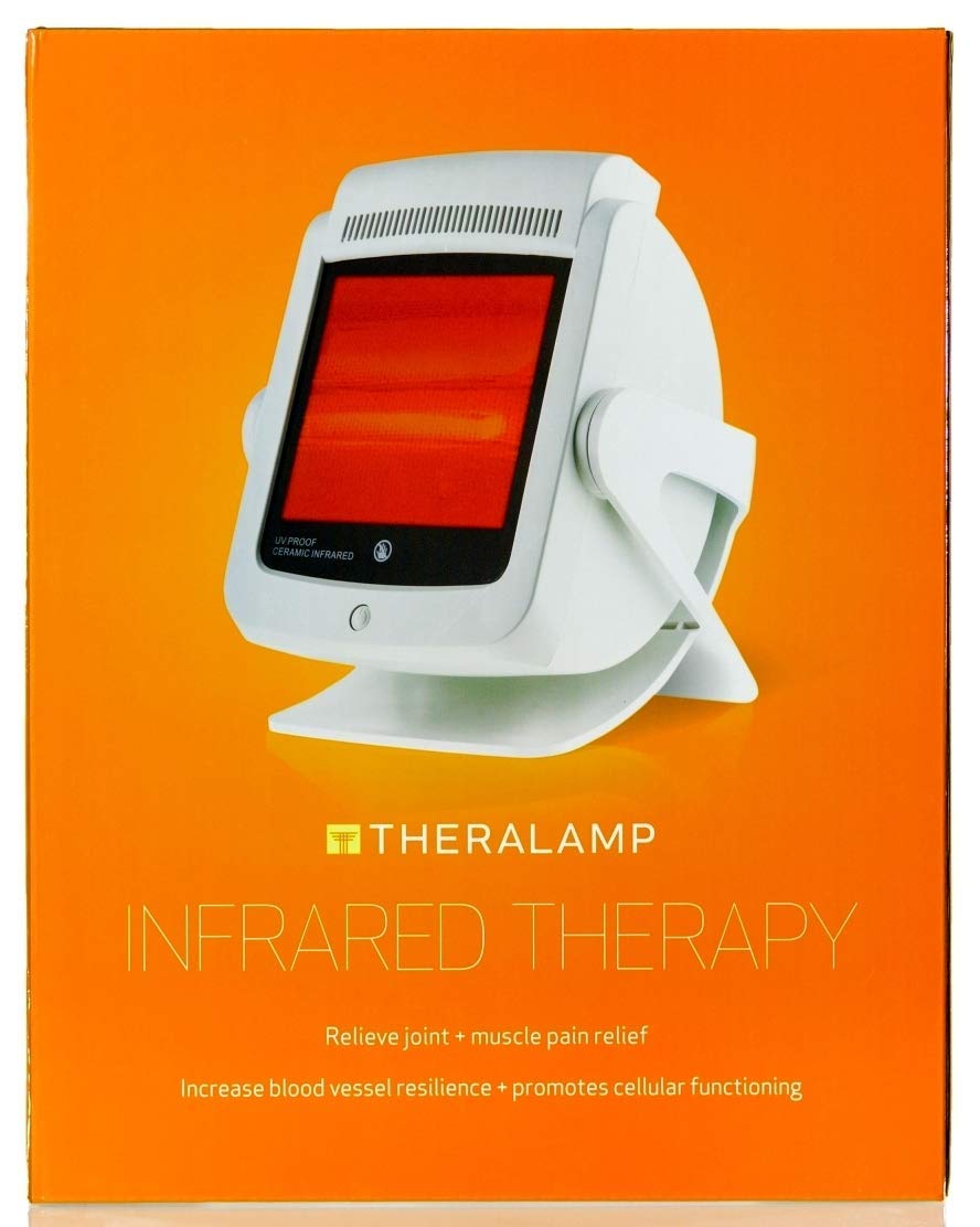 TheraLamp wide-coverage design targets back, legs, and arms
