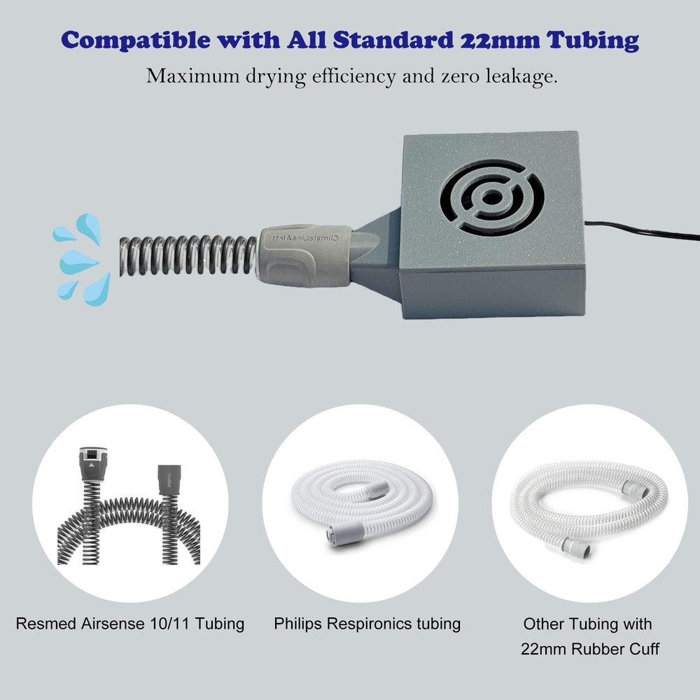 Theradaily CPAP hose dryer side view highlighting portable profile for on-the-go use
