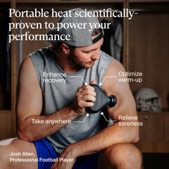 TheraGun Mini Plus compact design fits easily in a gym bag for travel.
