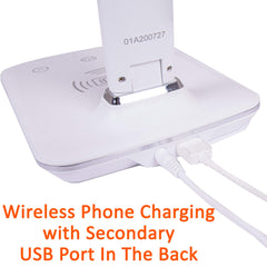 Theralite Carex Radiance alarm clock with wireless charger keeps mornings organized.