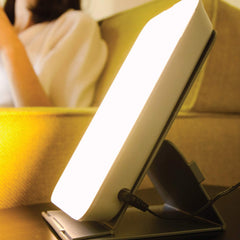 Theralite therapy lamp brightness control for easy level setting