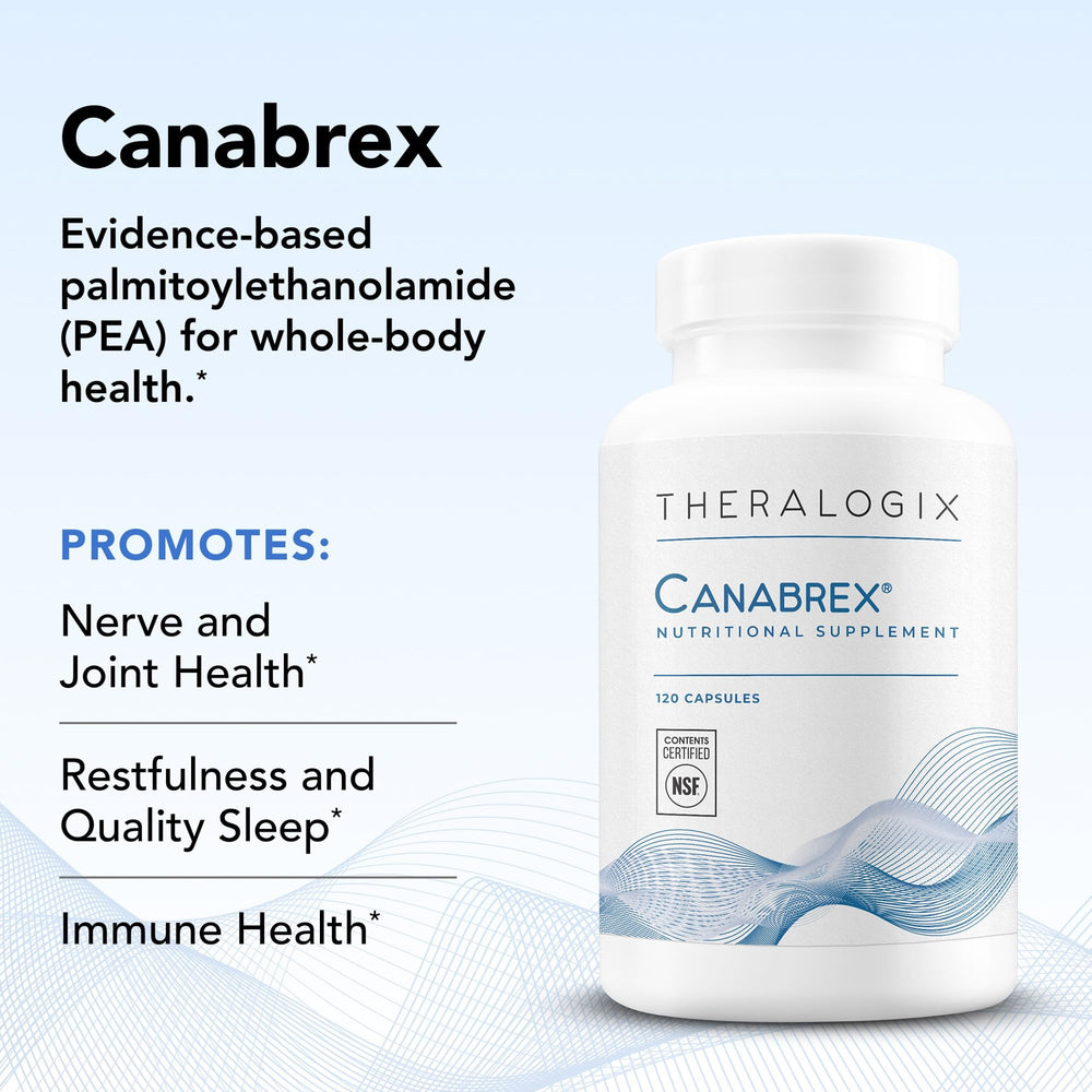 Theralogix Canabrex sleep scene promoting restful nights and joint comfort.