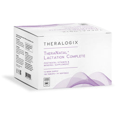 Theralogix TheraNatal bottle front view, complete postnatal nutrition.