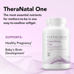 Theralogix TheraNatal One bottle highlighting vitamin D3 support