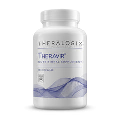 Theralogix Theravir immune bottle front shows packaging for daily support
