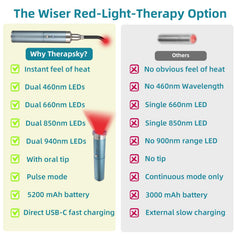 TherapSky detachable oral tip allows precise therapy around mouth, nose, and ears.